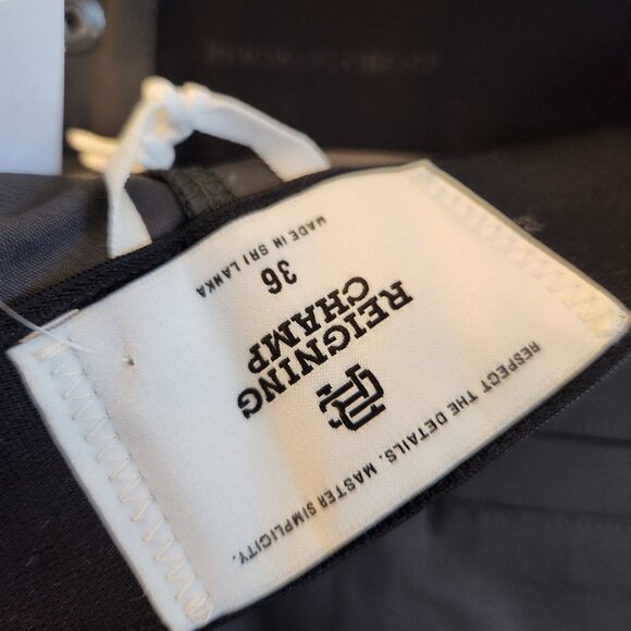 Reigning Champ Pants Men's 36 36x32 Gray Carbon Stretch Warp Knit Coach's Slim - Picture 10 of 15